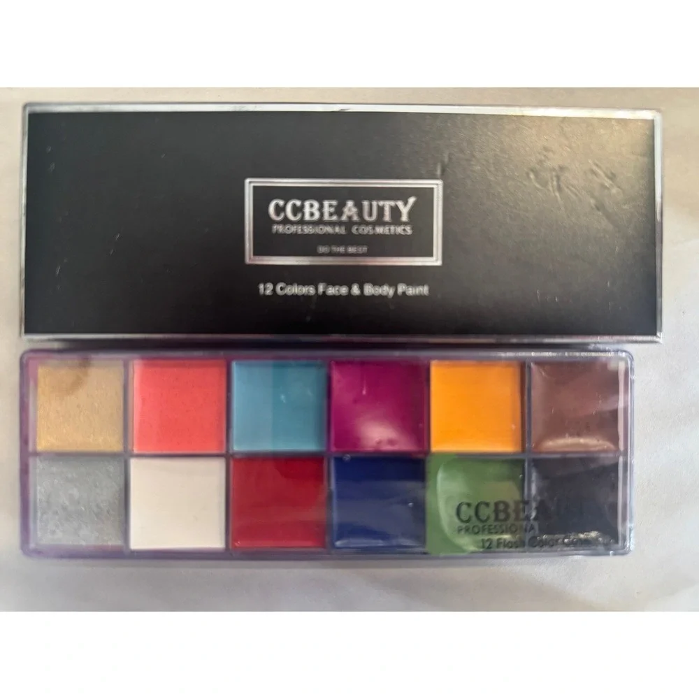 Ccbeauty Face & Body Paint 12 Flash Color Palette 80g Multicolor